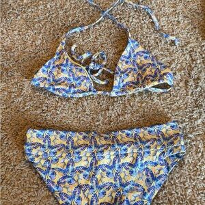 Kids Swimwear Set - Blue and Yellow Butterfly Design